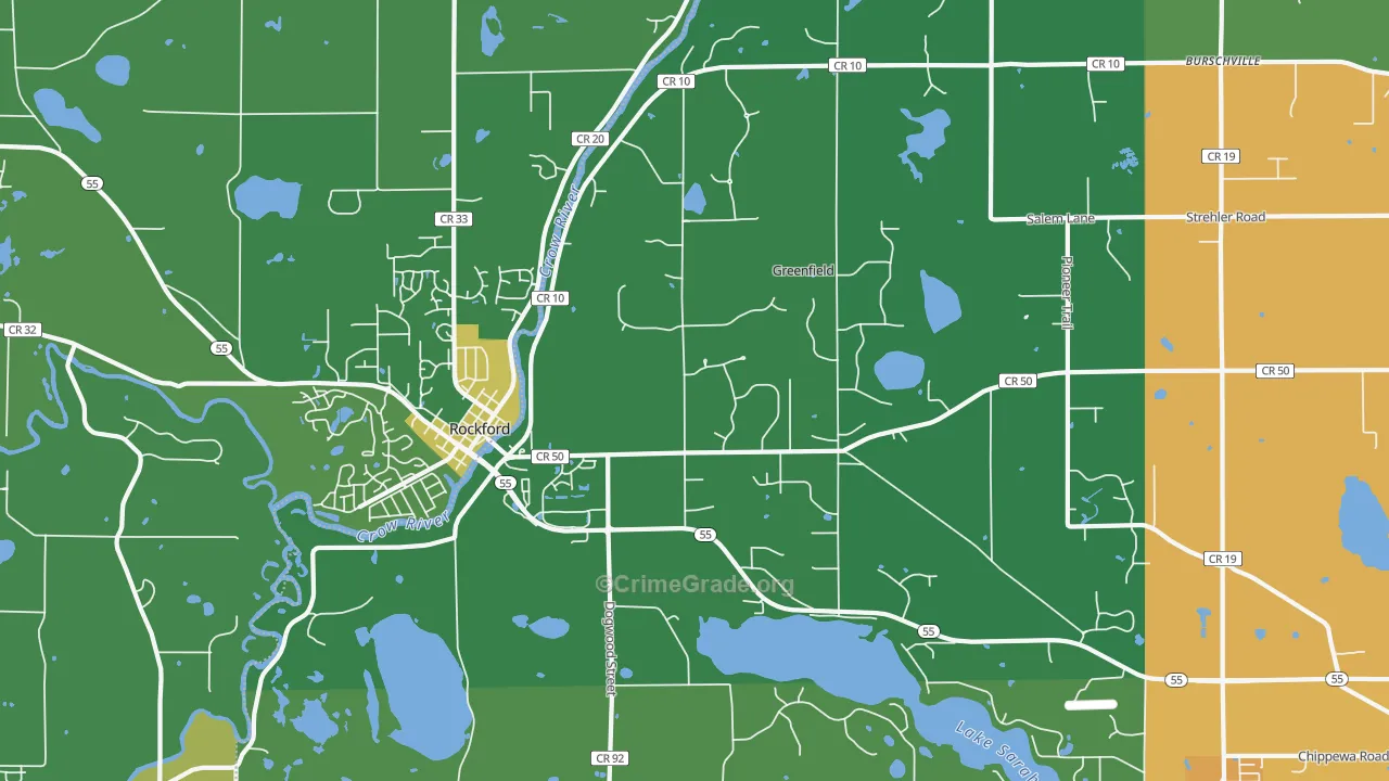 Greenfield, MN Map of Vandalism Rates