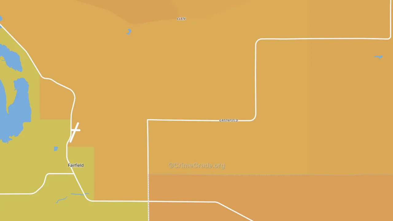 Greenfield, MT Map of Vandalism Rates