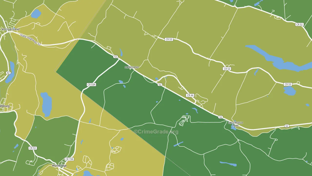 Greenfield Park, NY Map of Vandalism Rates