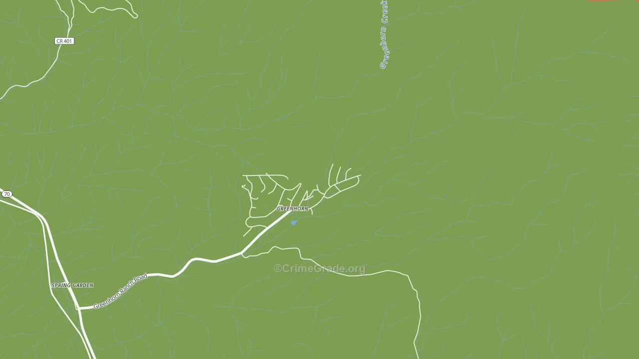 Greenhorn, CA Map of Vandalism Rates
