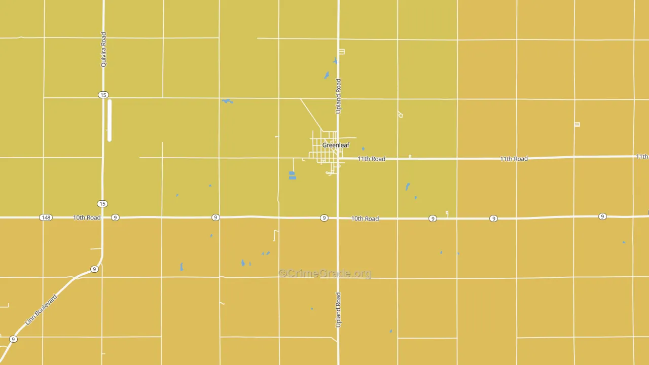 Greenleaf, KS Map of Vandalism Rates