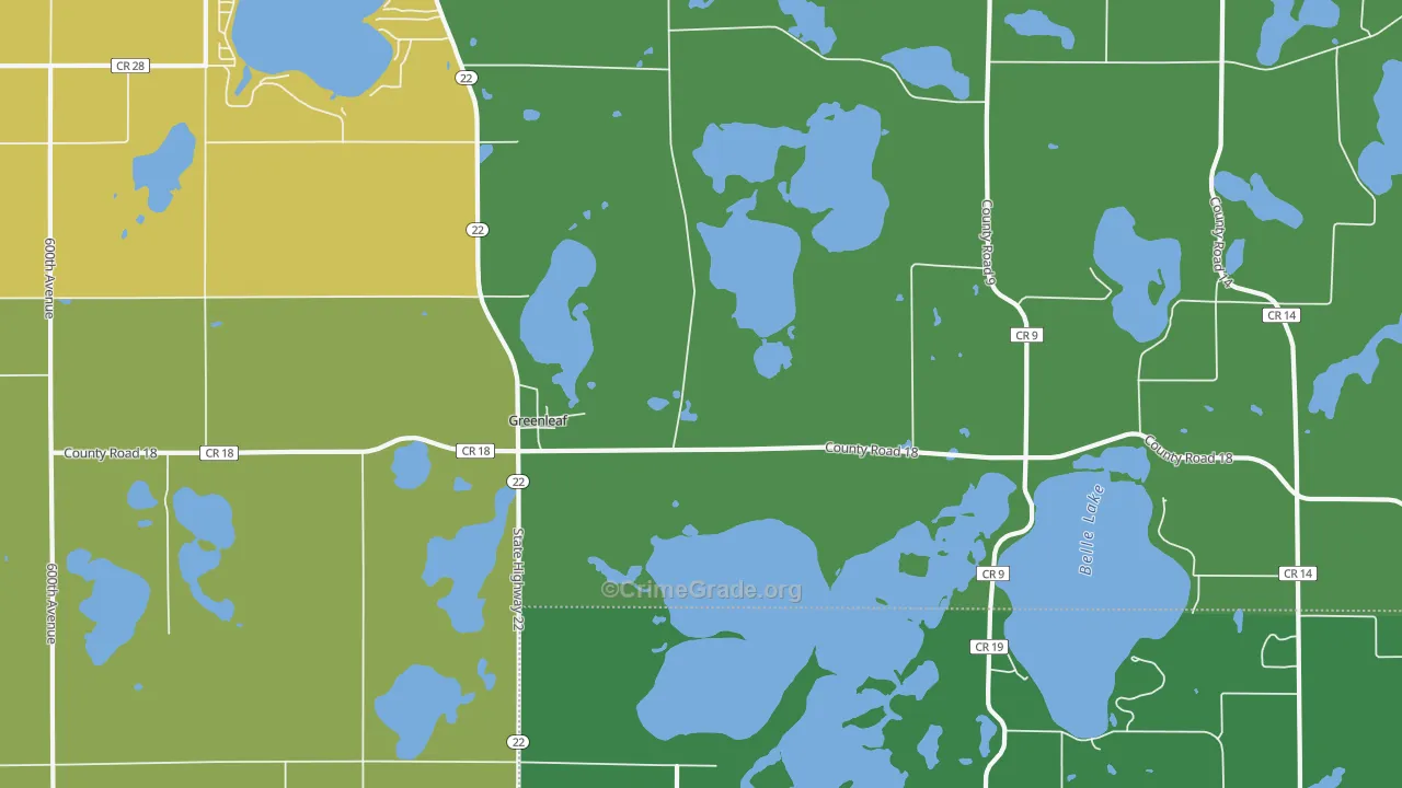 Greenleaf, MN Map of Vandalism Rates