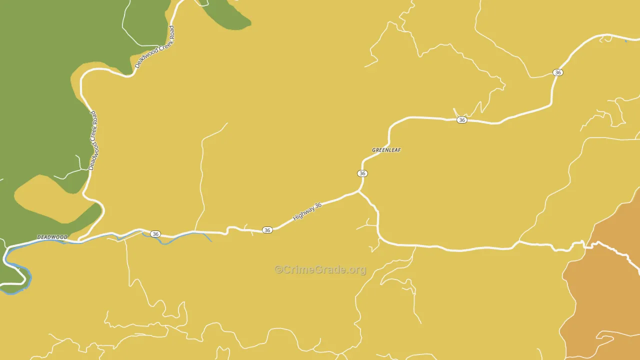 Greenleaf, OR Map of Vandalism Rates