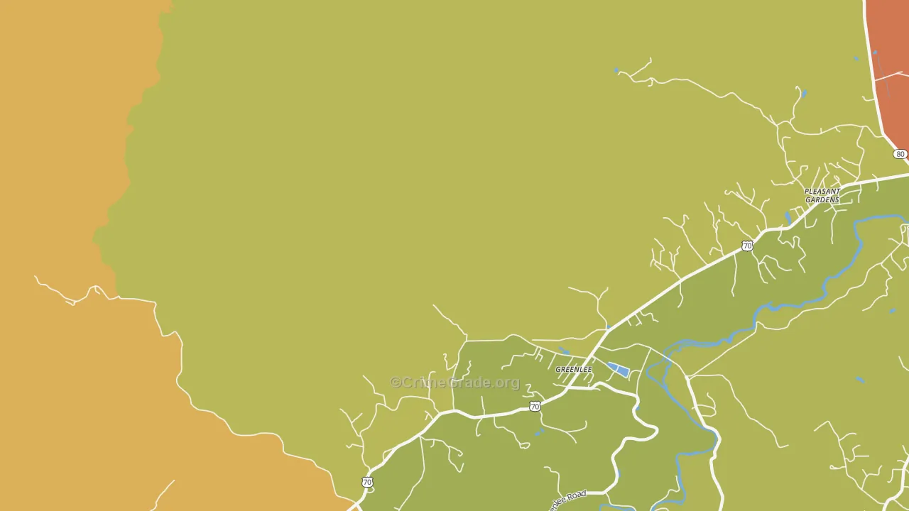 Greenlee, NC Map of Vandalism Rates