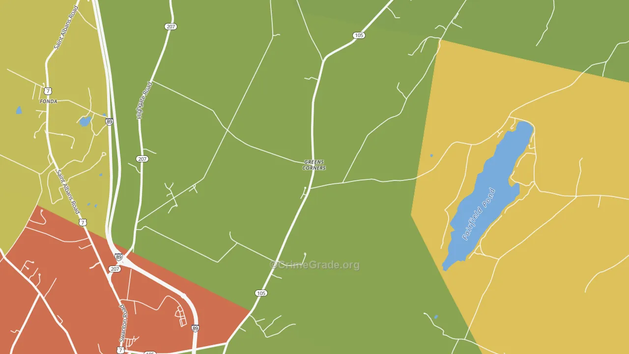 Greens Corners, VT Map of Vandalism Rates