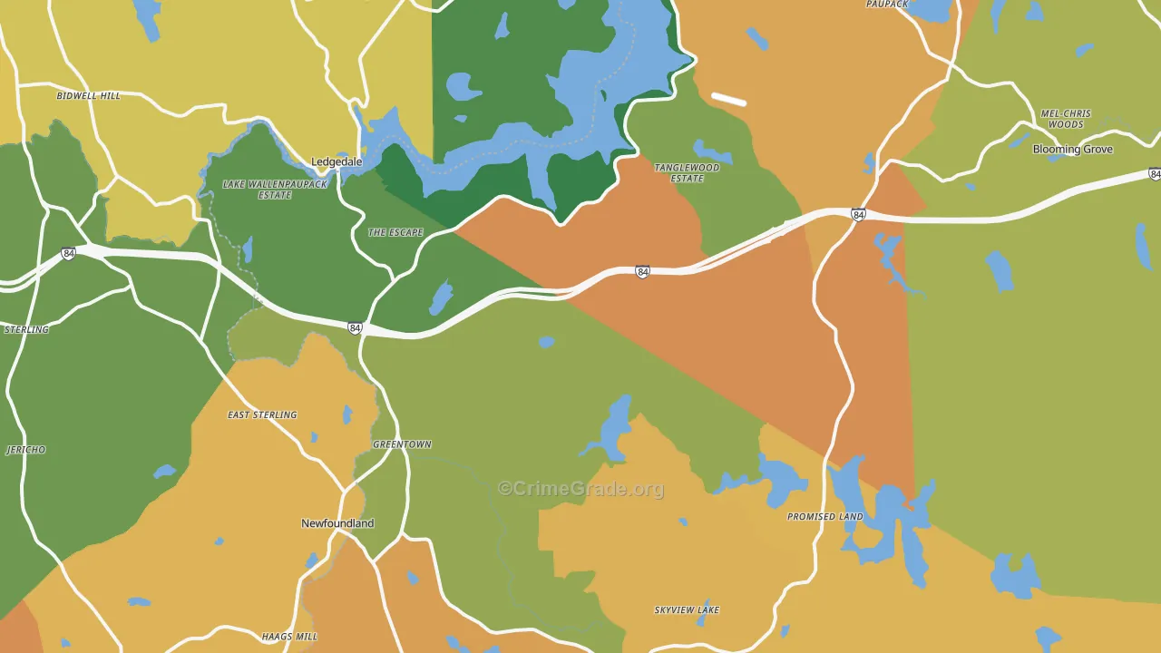Greentown, PA Map of Vandalism Rates