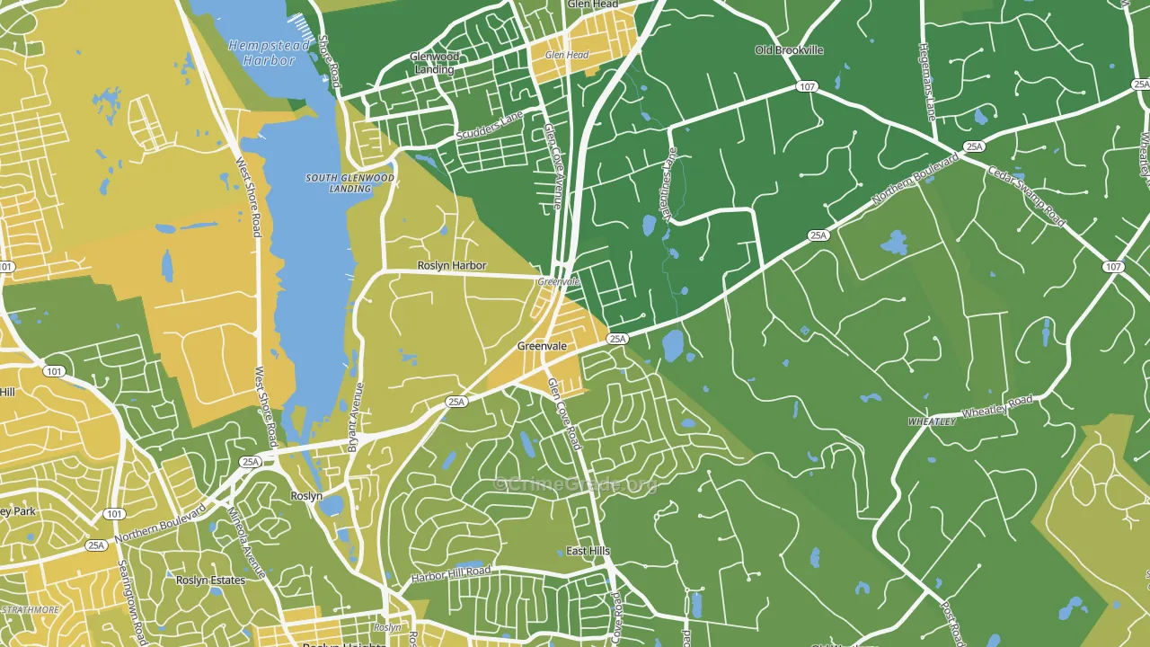 Greenvale, NY Map of Vandalism Rates