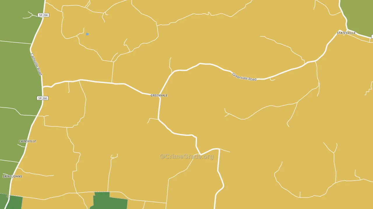 Greenvale, TN Map of Vandalism Rates