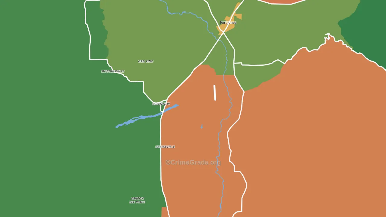 Greenview, CA Map of Vandalism Rates