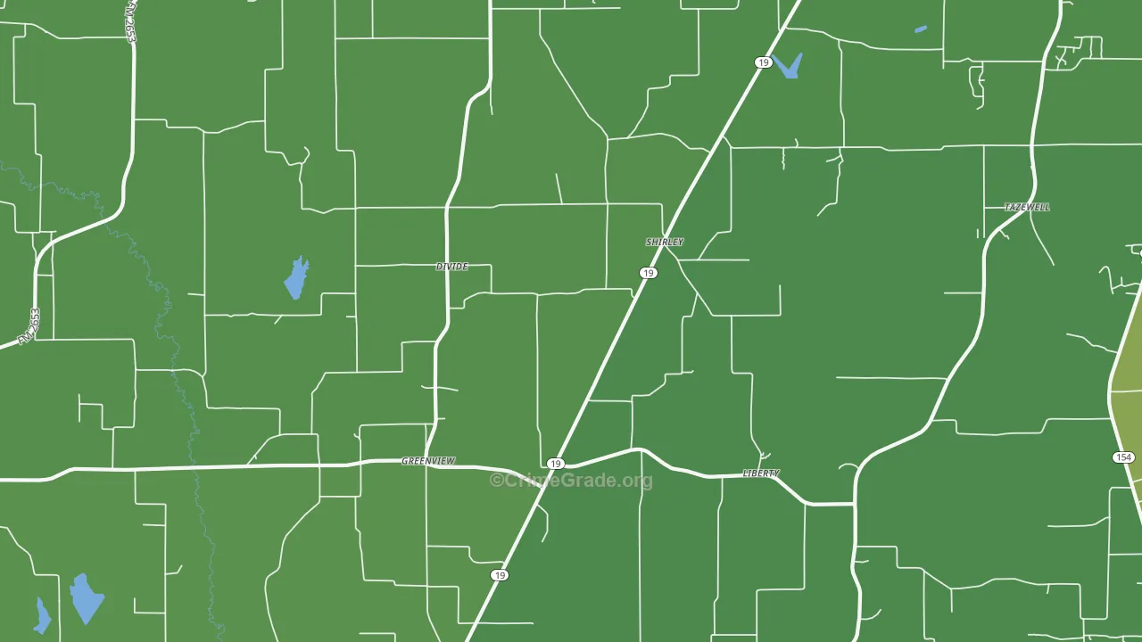 Greenview, TX Map of Vandalism Rates