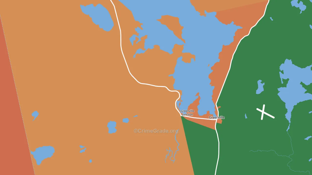 Greenville Junction, ME Map of Vandalism Rates