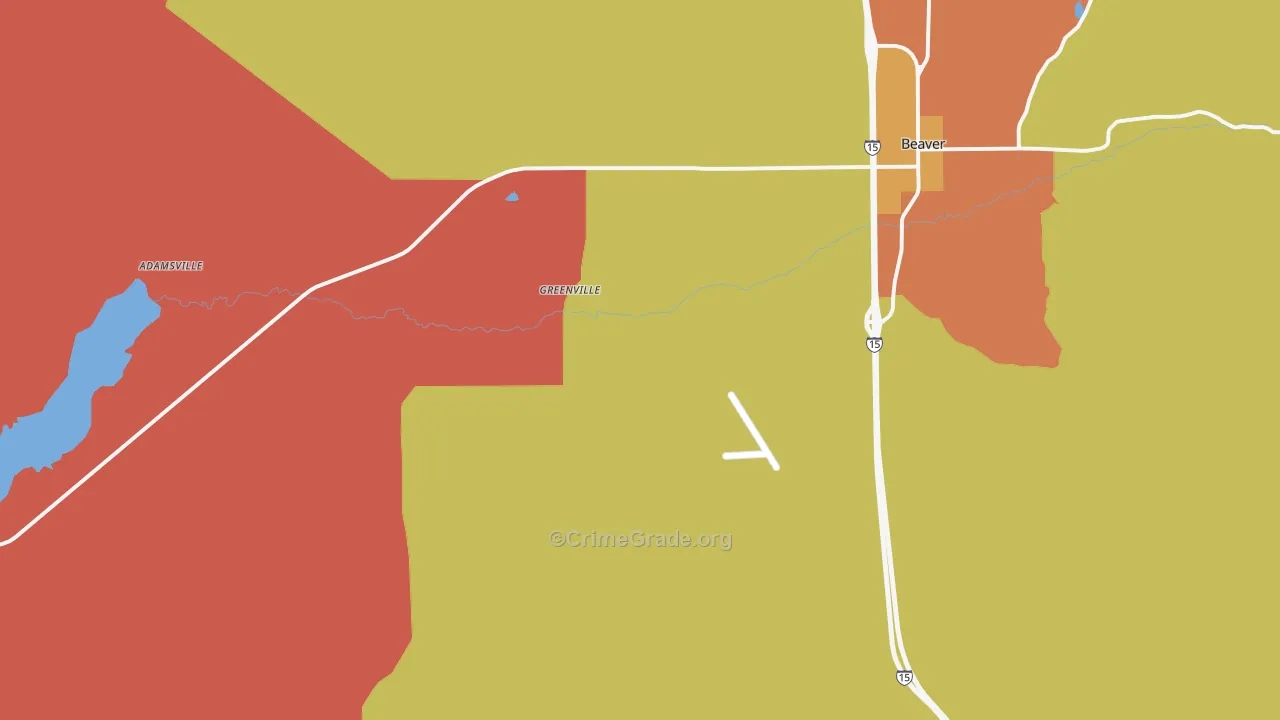 Greenville, UT Map of Vandalism Rates