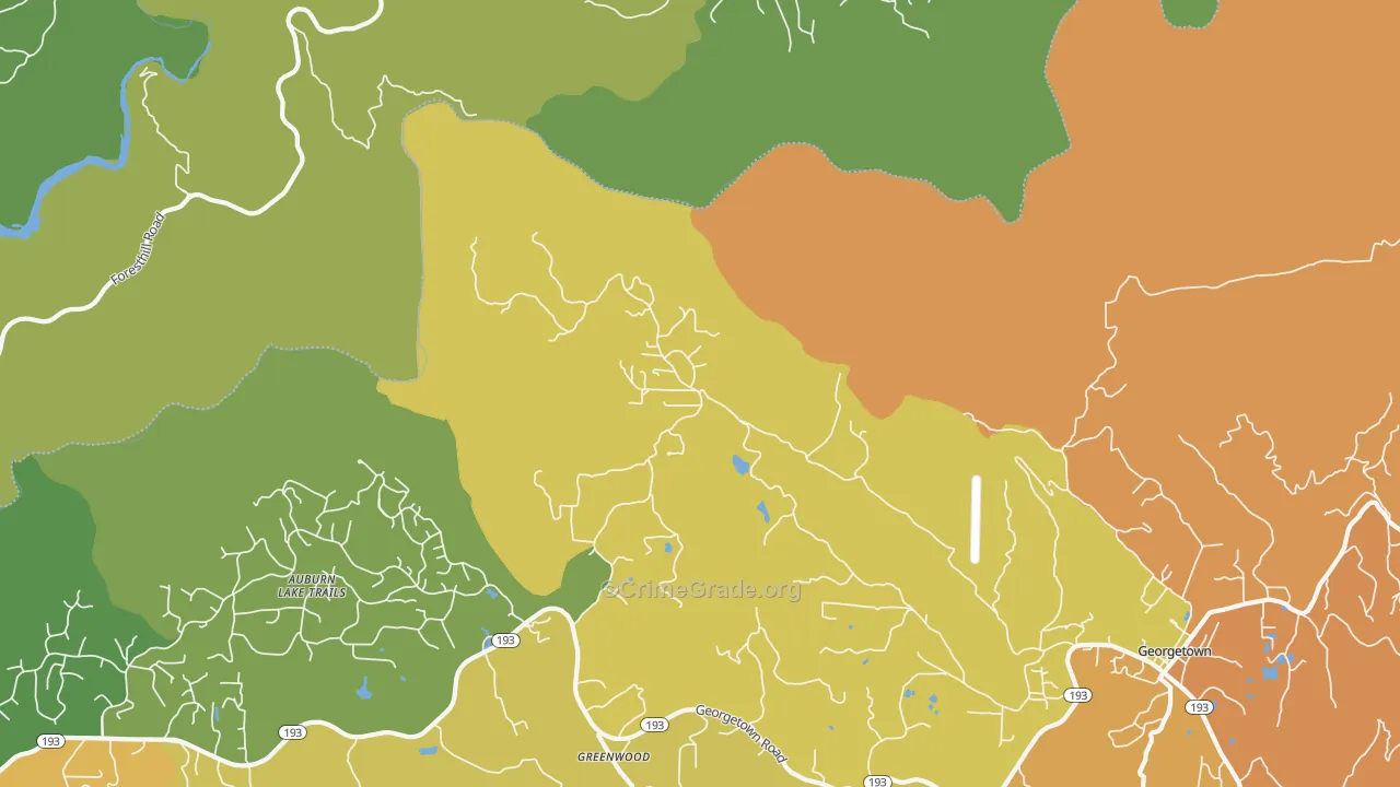 Greenwood, CA Map of Vandalism Rates
