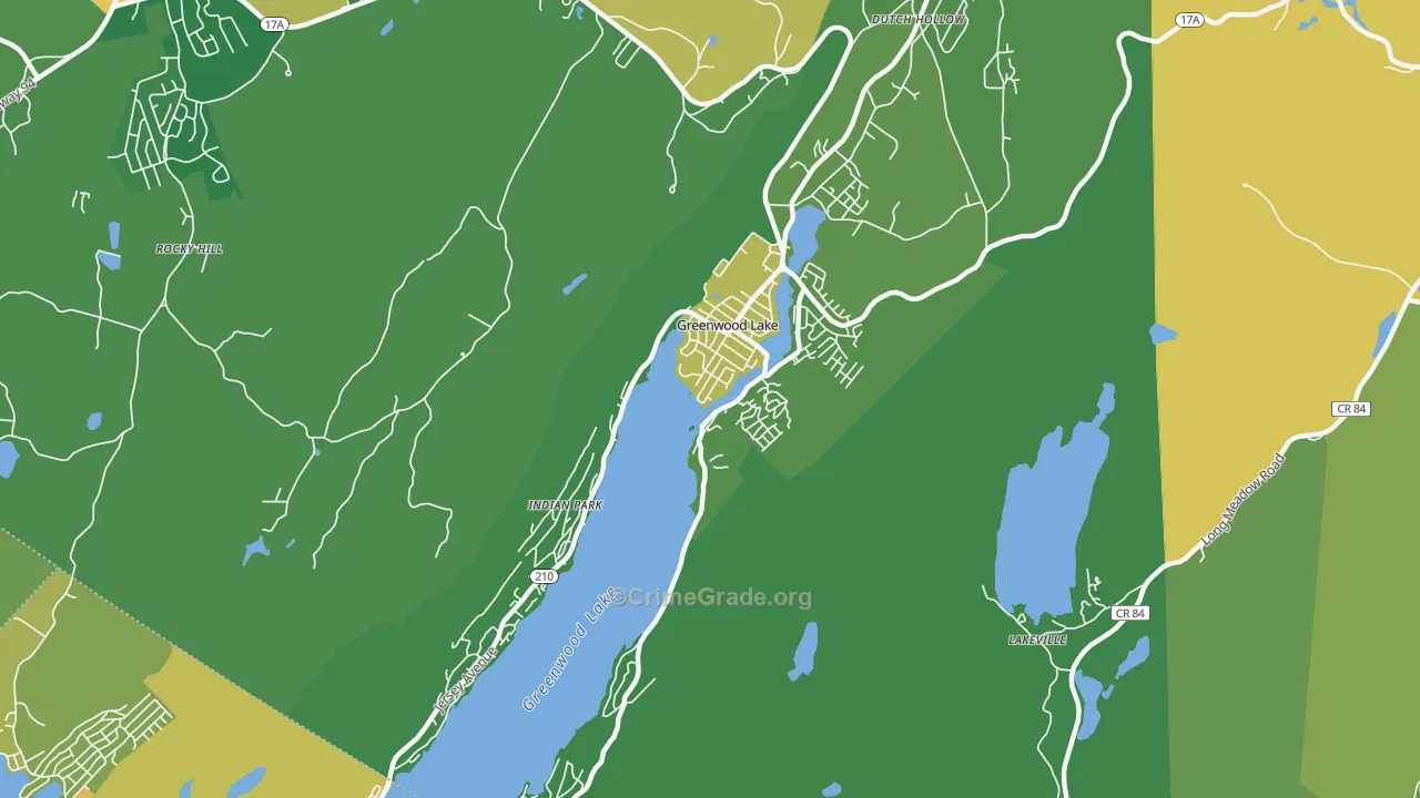 Greenwood Lake, NY Map of Vandalism Rates