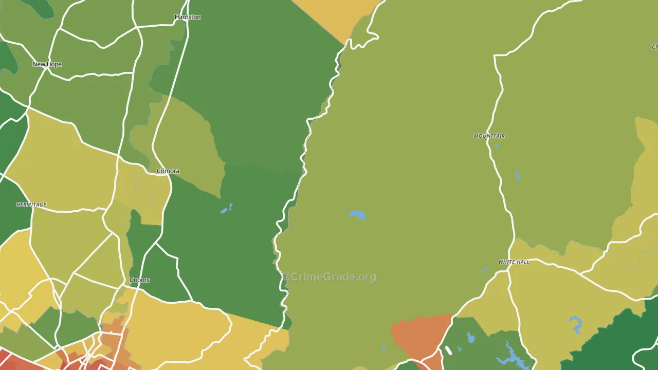 Greenwood, VA Map of Vandalism Rates