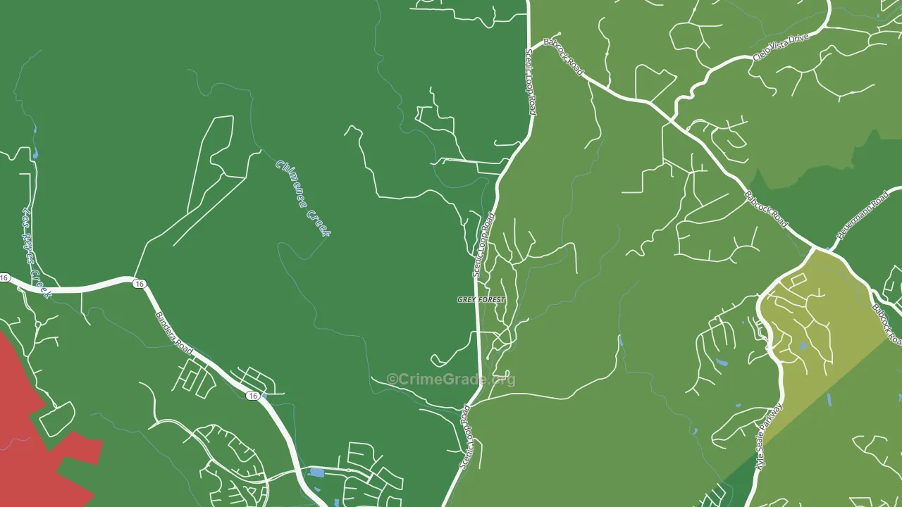 Grey Forest, TX Map of Vandalism Rates