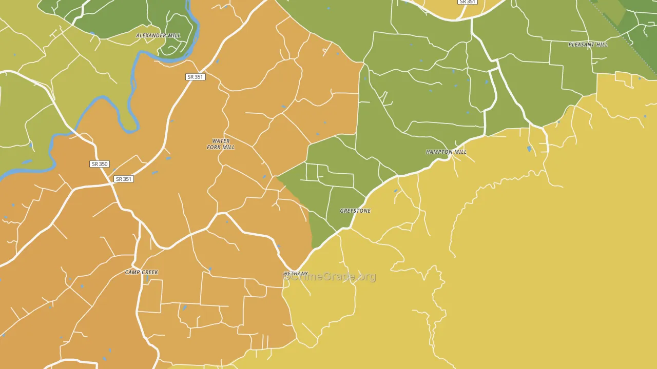 Greystone, TN Map of Vandalism Rates