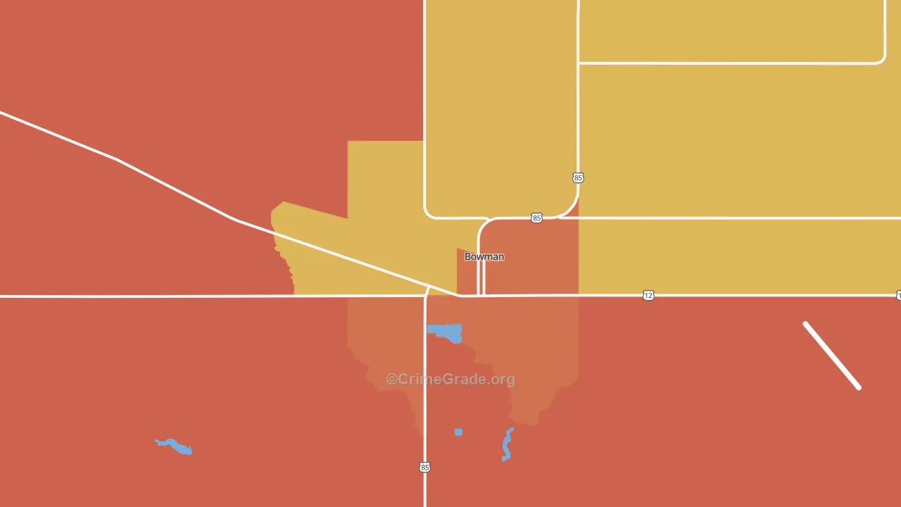 Griffin, ND Map of Vandalism Rates