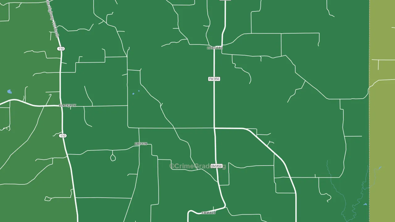 Griffin, TX Map of Vandalism Rates
