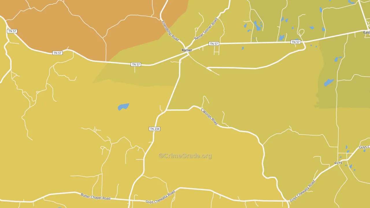 Griffith, TN Map of Vandalism Rates