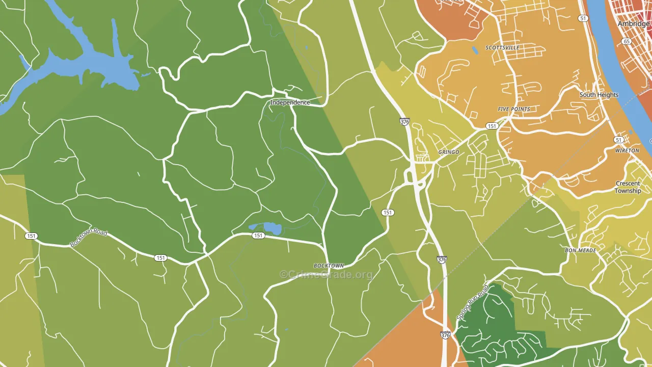 Gringo, PA Map of Vandalism Rates