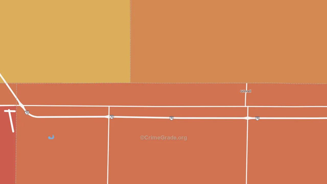 Grinnell, KS Map of Vandalism Rates