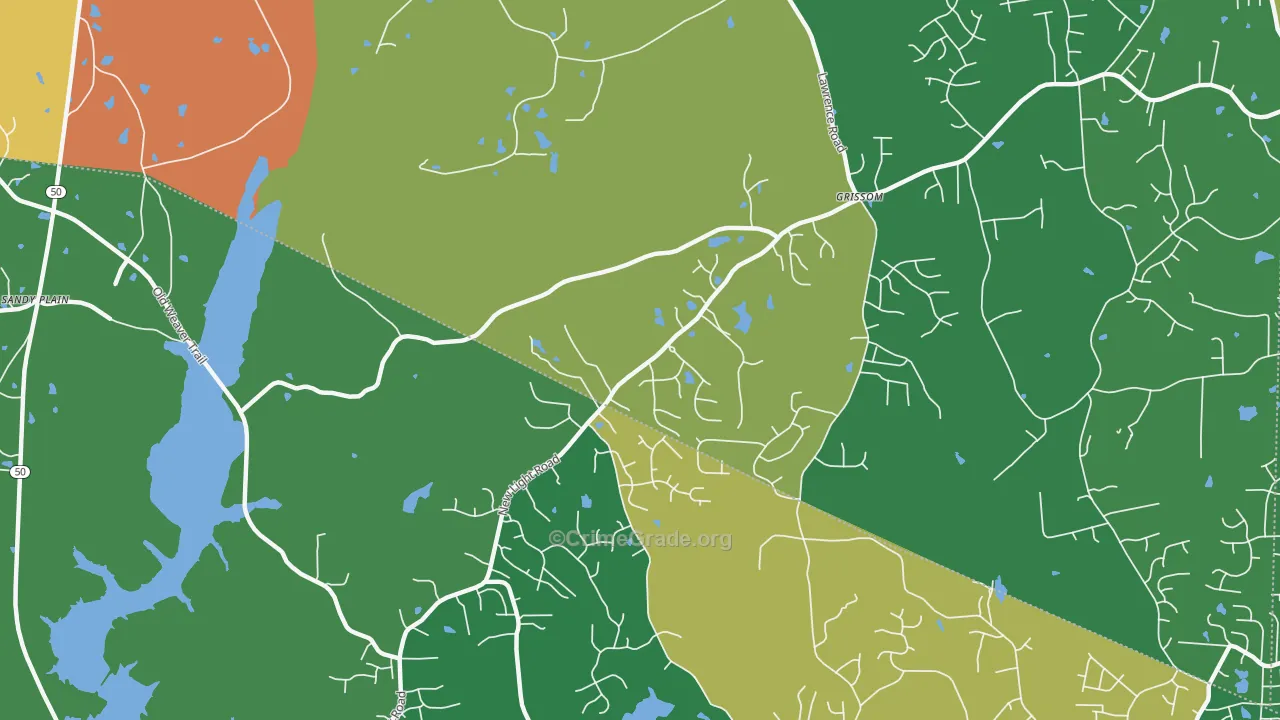 Grissom, NC Map of Vandalism Rates