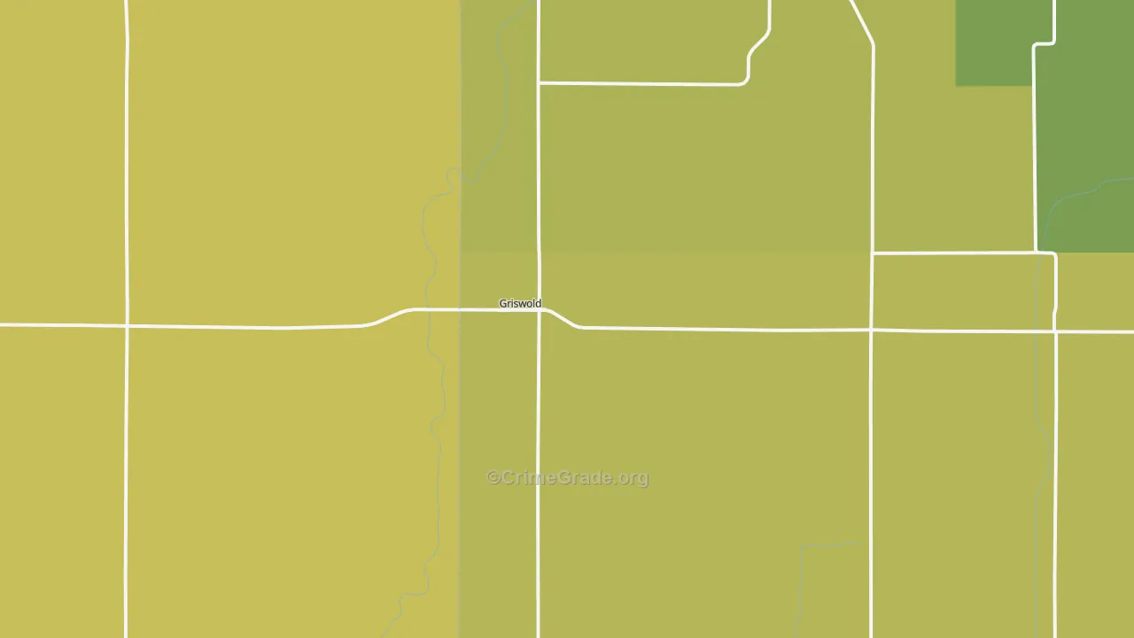 Griswold, IA Map of Vandalism Rates