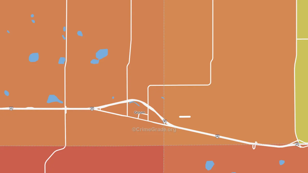 Groom, TX Map of Vandalism Rates