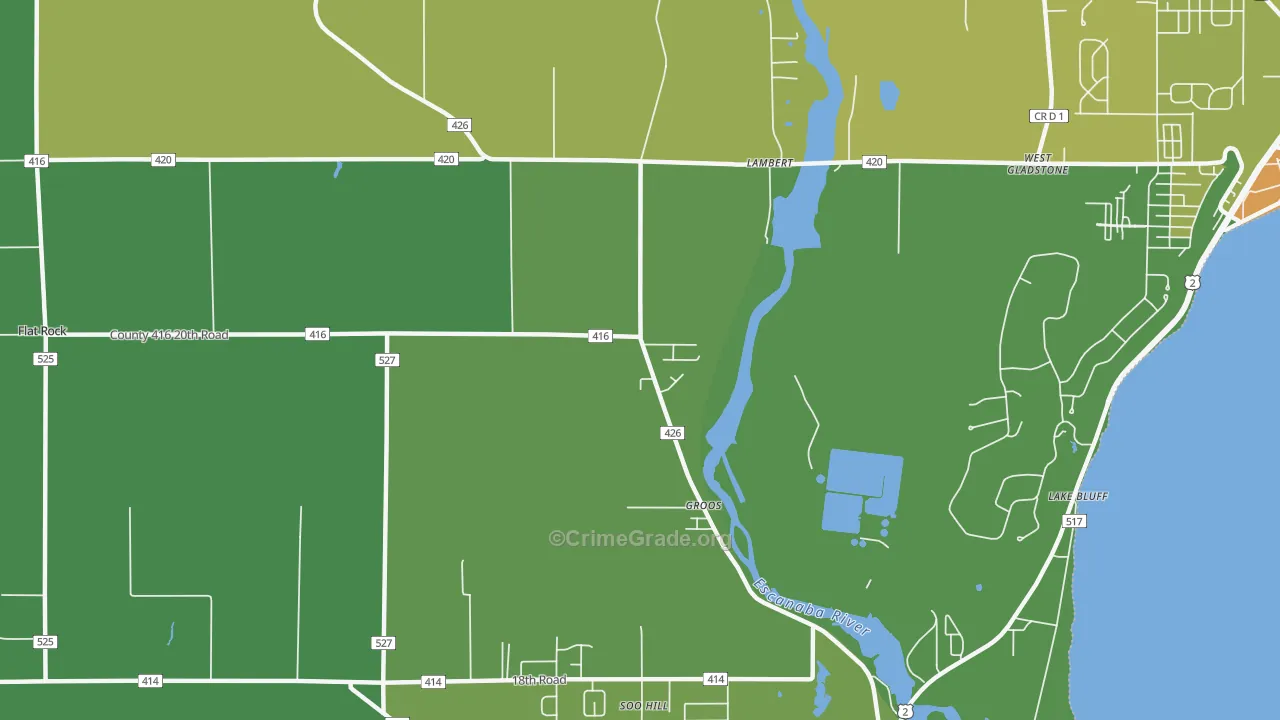 Groos, MI Map of Vandalism Rates