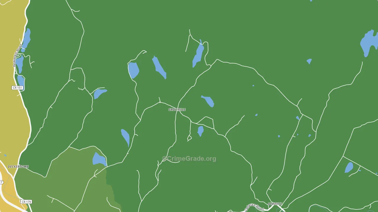 Grooville, NY Map of Vandalism Rates