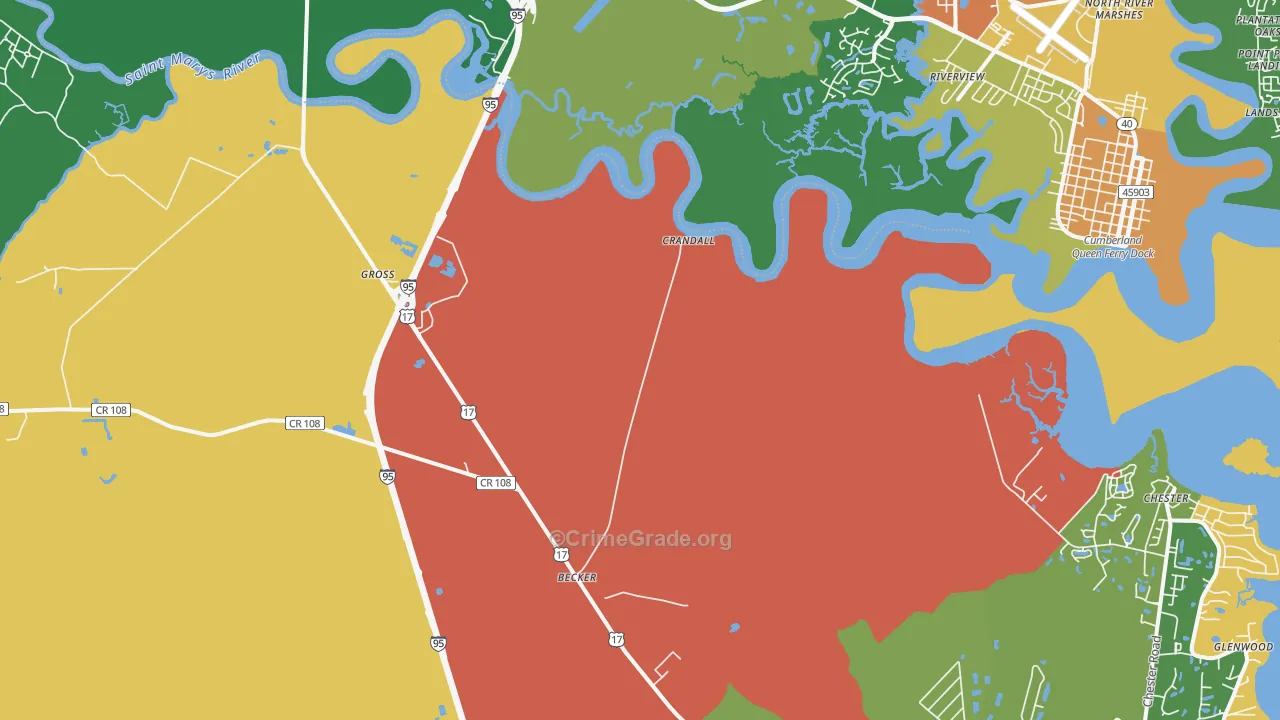 Gross, FL Map of Vandalism Rates