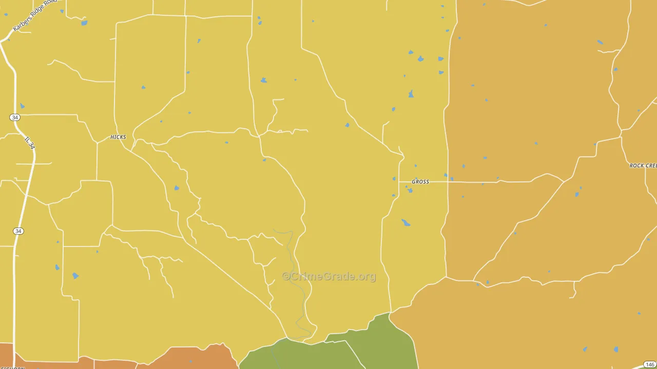 Gross, IL Map of Vandalism Rates