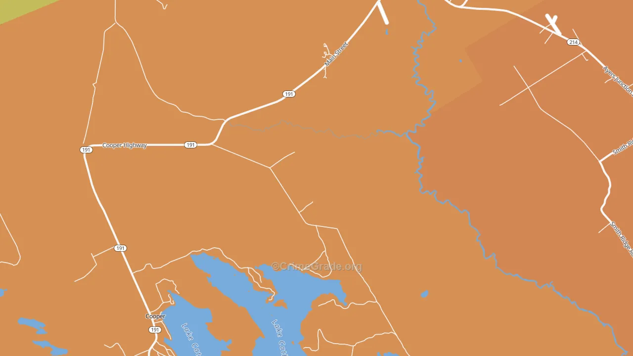 Grove, ME Map of Vandalism Rates