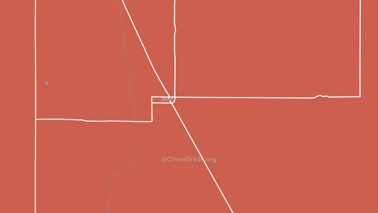 Grover, CO Map of Vandalism Rates