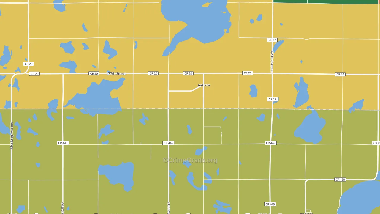 Grover, SD Map of Vandalism Rates