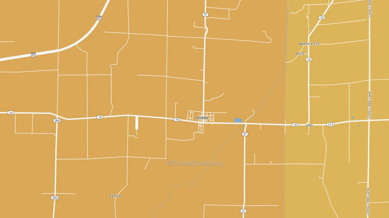 Grubbs, AR Map of Vandalism Rates