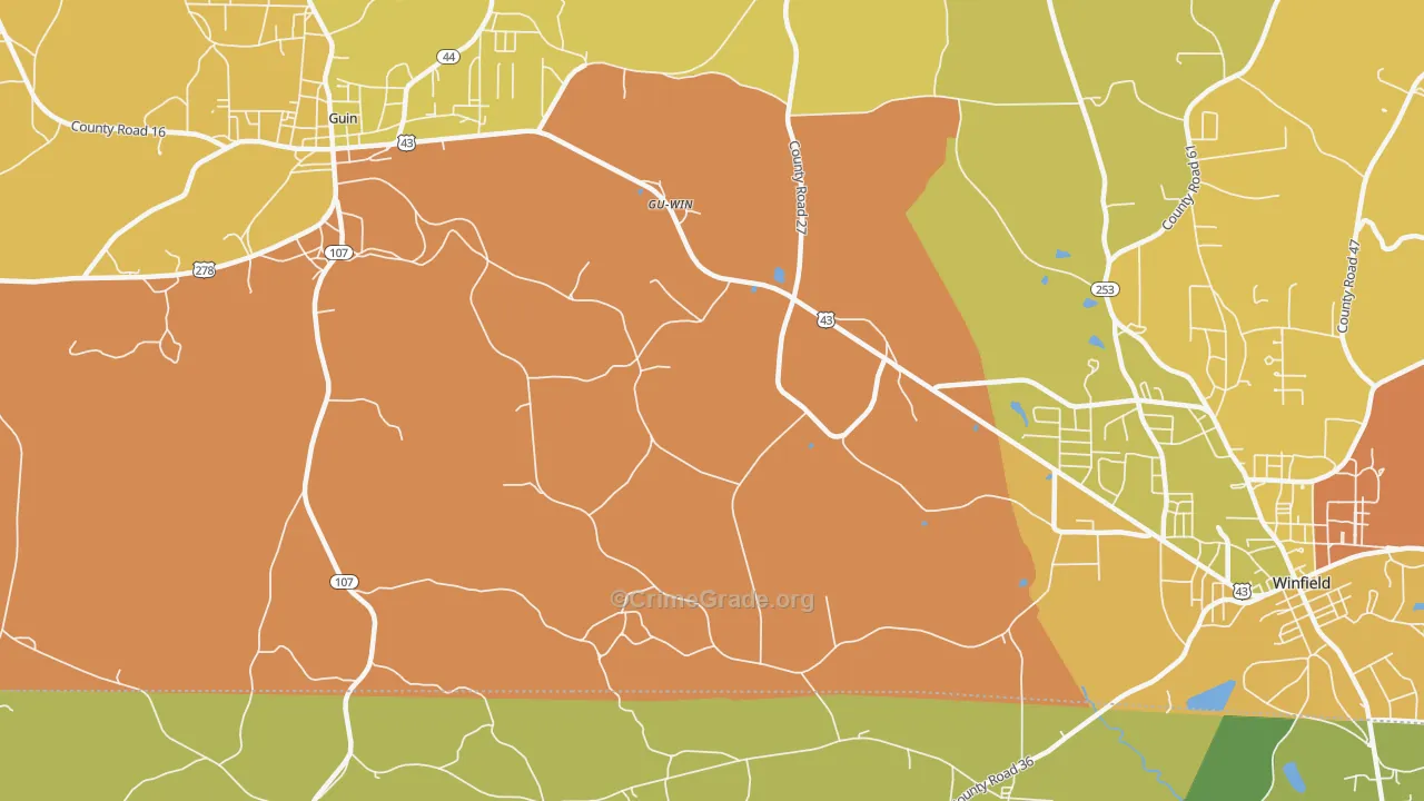Gu-Win, AL Map of Vandalism Rates