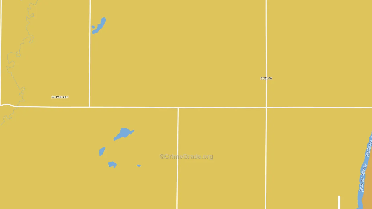 Guelph, ND Map of Vandalism Rates