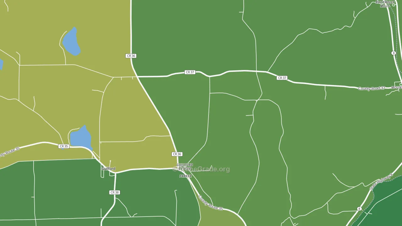 Guilford Center, NY Map of Vandalism Rates