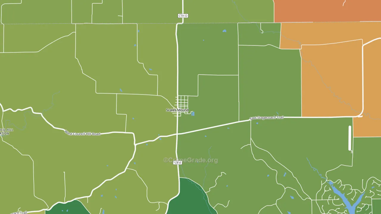 Guilford, IL Map of Vandalism Rates