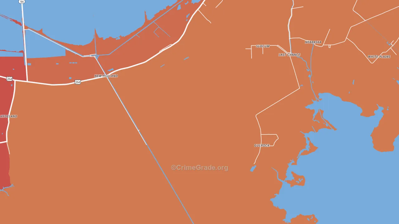 Gulrock, NC Map of Vandalism Rates