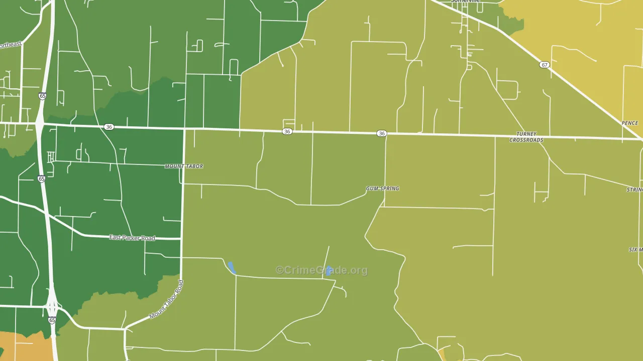 Gum Spring, AL Map of Vandalism Rates