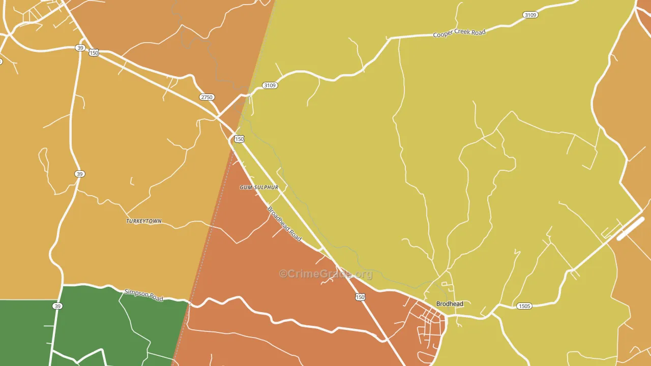 Gum Sulphur, KY Map of Vandalism Rates