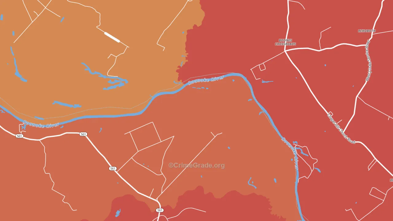 Gumberry, NC Map of Vandalism Rates