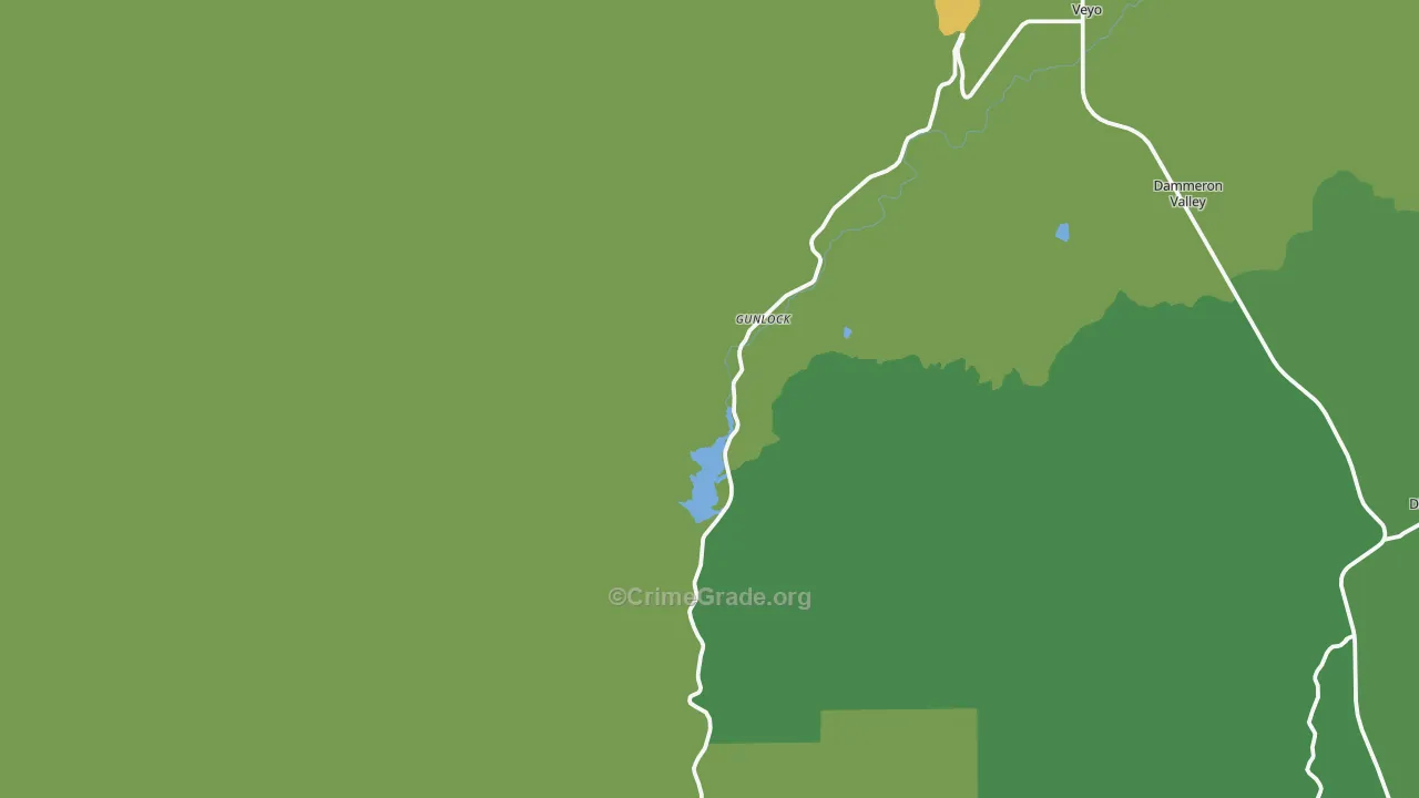 Gunlock, UT Map of Vandalism Rates