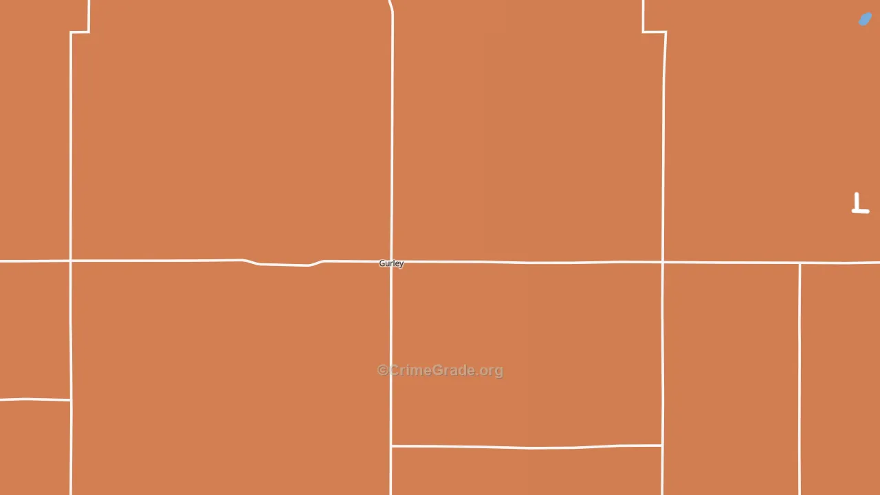 Gurley, NE Map of Vandalism Rates