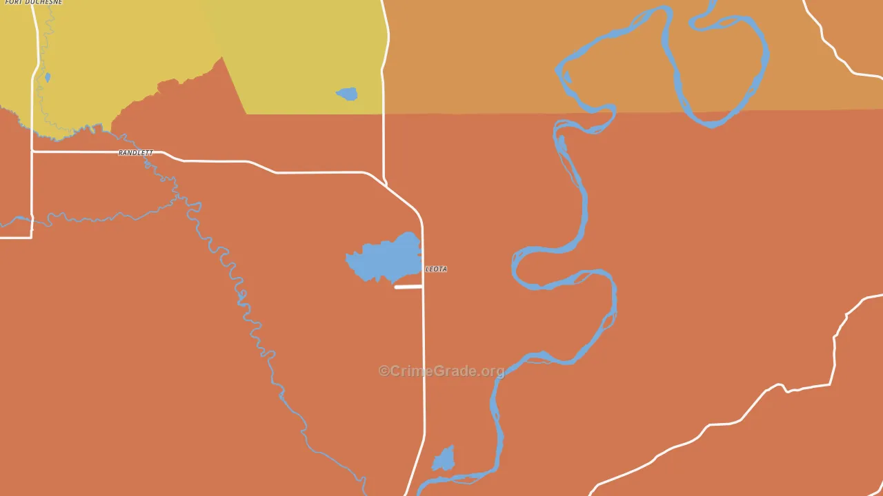 Gusher, UT Map of Vandalism Rates