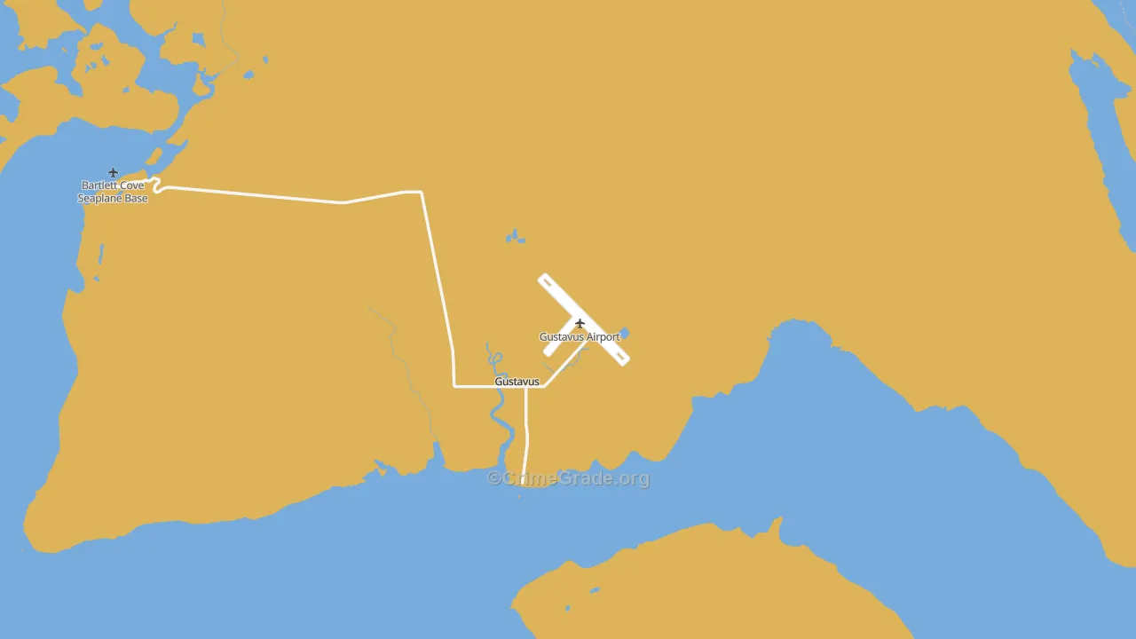 Gustavus, AK Map of Vandalism Rates