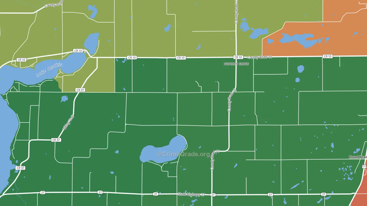 Gutches Grove, MN Map of Vandalism Rates